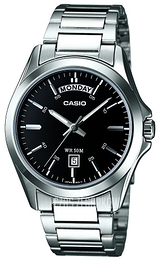 Casio Collection Czarny/Stal Ø39.8 mm MTP-1370D-1A1VEF