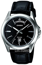 Casio Collection Czarny/Skóra Ø45 mm MTP-1370PL-1AVEF