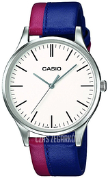 Casio Collection Biały/Skóra Ø46 mm MTP-E133L-2EEF