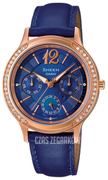 Casio Sheen Niebieski/Skóra Ø34 mm SHE-3030GL-2AUER