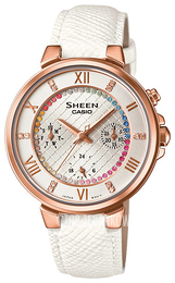 Casio Sheen Srebrny/Skóra Ø35.2 mm SHE-3041PGL-7AUER