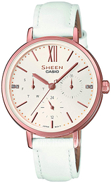 Casio Sheen Biały/Skóra Ø36 mm SHE-3064PGL-7AUER