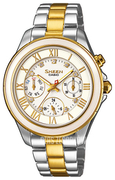 Casio Sheen Biały/Stal w odcieniu złota Ø35 mm SHE-3507SG-7AUER