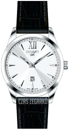 Cerruti 1881 Srebrny/Skóra Ø42 mm CRA066A212A