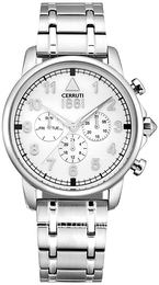 Cerruti 1881 Biały/Stal Ø43 mm CRA081SN01MS