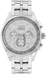 Cerruti 1881 Srebrny/Stal Ø44 mm CRA150SN04MS
