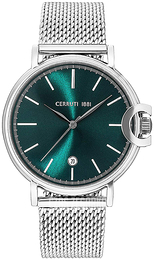 Cerruti 1881 Zielony/Stal Ø41 mm CRA155SN19MS