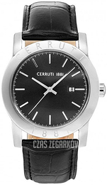 Cerruti 1881 Czarny/Skóra Ø42 mm CRA160SN02BK