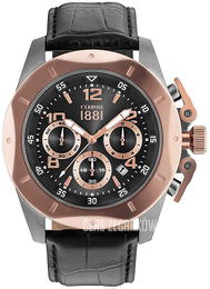 Cerruti 1881 Czarny/Skóra Ø50 mm CRA182SUR61BK
