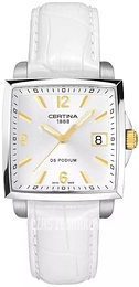 Certina Ds Podium Biały/Skóra C001.310.26.037.00