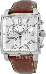 Certina DS Podium Srebrny/Skóra 37.7x37.7 mm C001.517.16.037.01