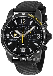 Certina DS Podium Big Chrono GMT Czarny/Skóra Ø42 mm C001.639.16.057.01
