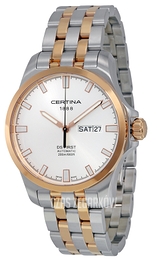 Certina DS First Srebrny/Stal w odcieniu złota Ø40 mm C014.407.22.031.00