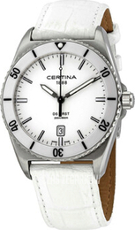 Certina DS First Biały/Skóra Ø41 mm C014.410.16.011.00