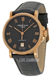 Certina DS Caimano Czarny/Skóra Ø38 mm C017.407.36.053.00