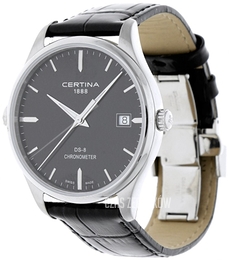 Certina Ds 8 Czarny/Skóra Ø40 mm C033.451.16.051.00