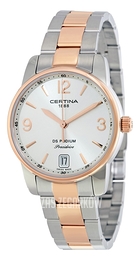 Certina DS Podium Srebrny/Stal w kolorze różowego złota Ø33 mm C034.210.22.037.00