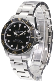 Certina Ds Action Czarny/Stal Ø40.5 mm C048.407.11.051.01