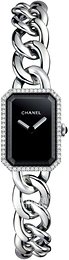 Chanel Premiere Czarny/Stal 16x22 mm H3252