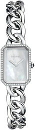 Chanel Premiere Biały/Stal 16x22 mm H3253