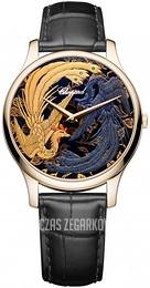 Chopard L.U.C Czarny/Skóra Ø39.5 mm 161902-5046