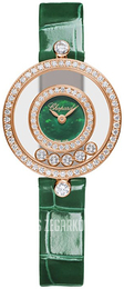Chopard Happy Diamonds Zielony/Skóra Ø25.8 mm 203957-5209