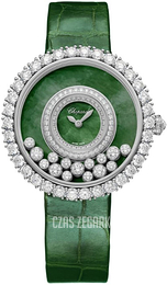 Chopard Happy Diamonds Zielony/Skóra Ø37.7 mm 204445-1009