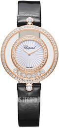 Chopard Happy Diamonds Srebrny/Skóra Ø32 mm 209426-5201
