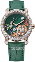 Chopard Happy Sport Zielony/Skóra Ø40 mm 274425-5002