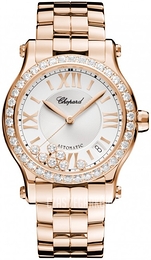 Chopard Happy Sport Srebrny/18 karatowe różowe złoto Ø36 mm 274808-5004