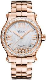 Chopard Happy Sport Srebrny/18 karatowe różowe złoto Ø36 mm 274808-5007