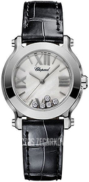 Chopard Happy Sport Mini Biały/Skóra Ø30 mm 278509-3004