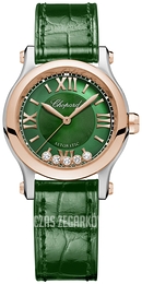 Chopard Happy Sport Zielony/Skóra Ø30 mm 278573-6032