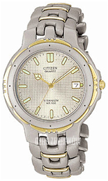 Citizen Titanium Beżowy/Stal w odcieniu złota AQ0444-50P
