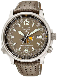 Citizen Radio Controlled Szary/Skóra Ø44 mm AS2020-11H