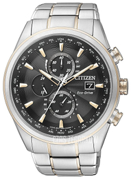 Citizen Radio Controlled Czarny/Stal w kolorze różowego złota Ø44 mm AT8017-59E