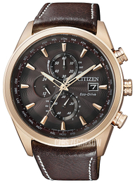 Citizen Radio Controlled Brązowy/Skóra Ø43 mm AT8019-02W