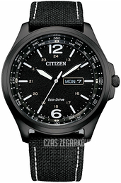 Citizen Czarny/Skóra Ø44 mm AW0115-11E