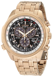 Citizen Perpetual Calendar Czarny/Stal w kolorze różowego złota Ø48 mm BL5403-54E