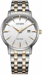Citizen Eco Drive 180 Srebrny/Stal w kolorze różowego złota Ø40 mm BM7466-81H