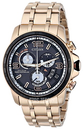 Citizen Eco Drive 180 Czarny/Stal w kolorze różowego złota Ø44 mm BY0108-50E
