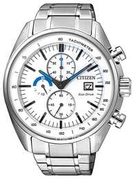 Citizen Chrono Biały/Stal Ø45.6 mm CA0590-58A