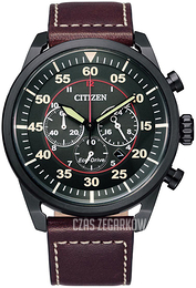 Citizen Eco Drive Szary/Skóra Ø44.8 mm CA4218-14E