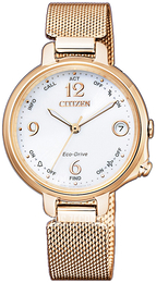 Citizen Elegance Biały/Stal w kolorze różowego złota Ø33 mm EE4033-87A