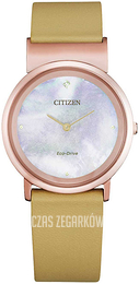 Citizen Elegance Biały/Stal w kolorze różowego złota Ø31 mm EG7073-16Y