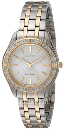Citizen Dress Biały/Stal w odcieniu złota Ø29 mm EM0244-55A