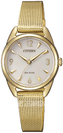 Citizen Eco Drive 180 Biały/Stal w odcieniu złota Ø26 mm EM0687-89P