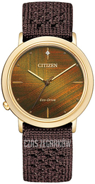 Citizen Eco Drive Brązowy/Tkanina Ø34 mm EM1003-48X