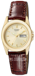 Citizen Leather Żółte złoto/Skóra Ø26 mm EQ0562-03PE
