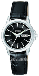 Citizen Leather Czarny/Skóra Ø28 mm EQ0601-03E